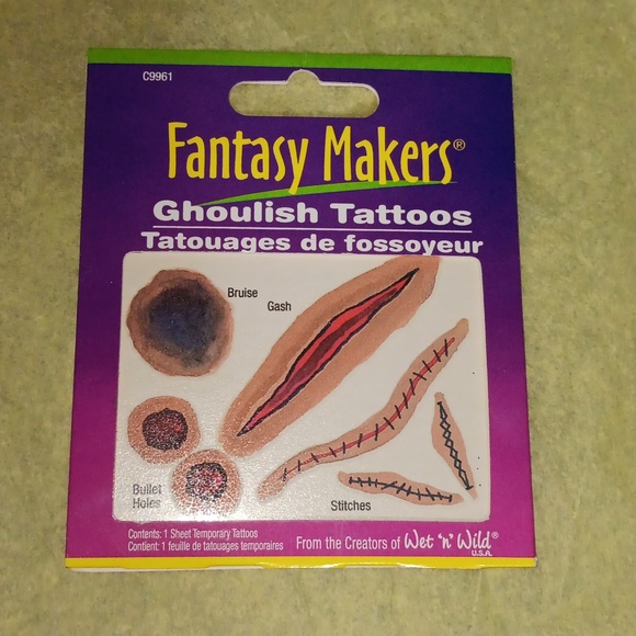 Wet and wild ghoulish temporary tattoos - Picture 1 of 5